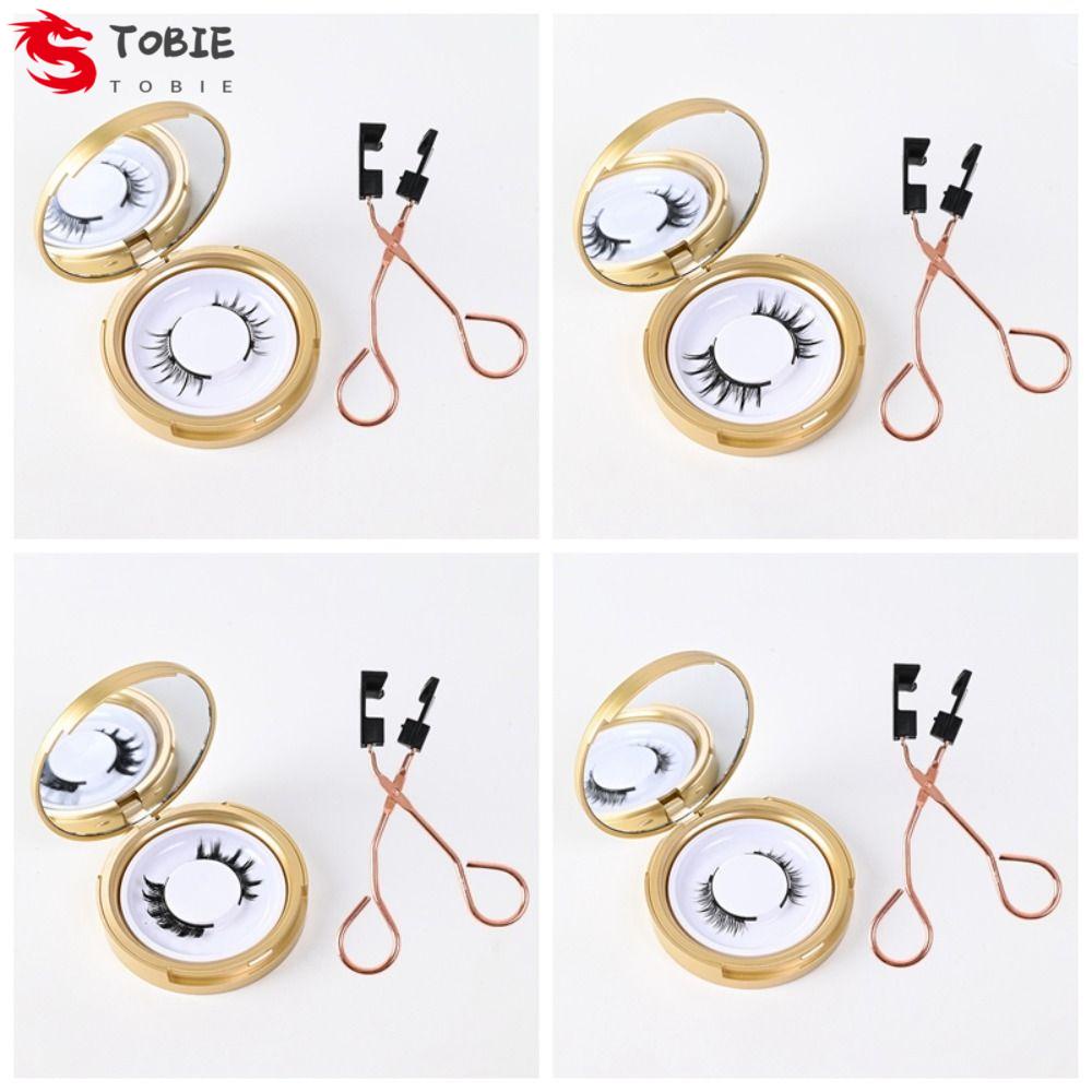 TOBIE Three False Eyelashes Set, Natural Gluefree