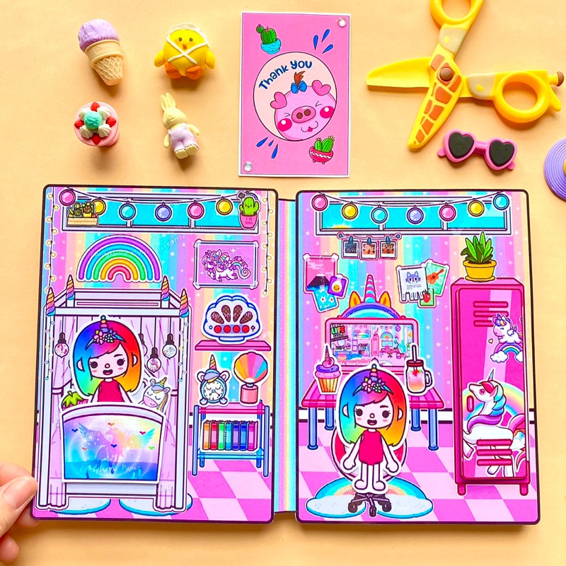 Toca Life World Quiet Book Toca Unicorn Housemaisy quiet book pop up ...