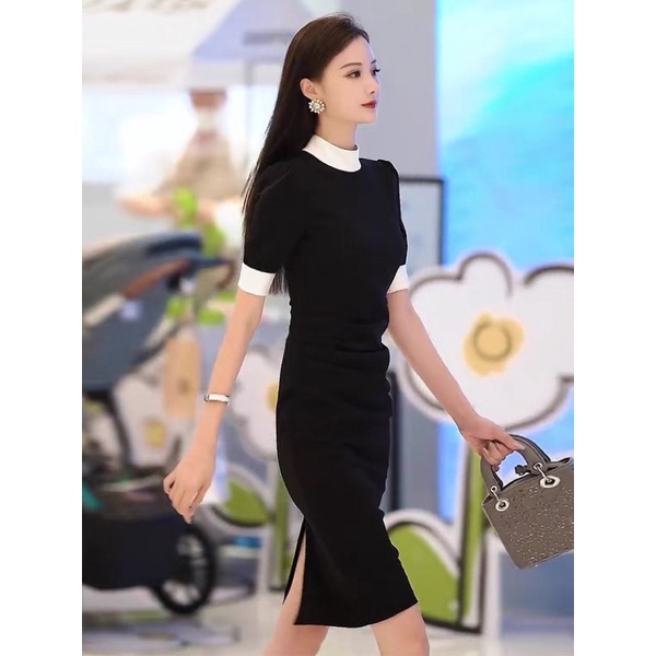 Black dress fitted classic work wear dress Shopee Singapore