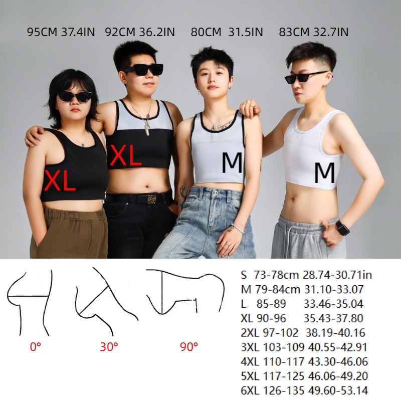 Pullover Chest binder Tank Top Tomboy Corset 360°Bandage Breast Bandage