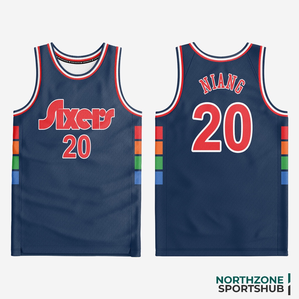 NZ X NBA Philadelphia 76ers "Unveil SpectrumThemed" 2022 Top Jersey