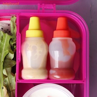 4pcs Mini Seasoning Sauce Bottle Portable Ketchup Bottle Salad Dressing  Container For Bento Lunch Box Kitchen Accessories