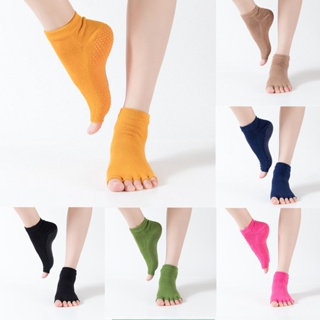 Non Slip Yoga Socks With Grip, Toeless Anti-skid Pilates, Barre