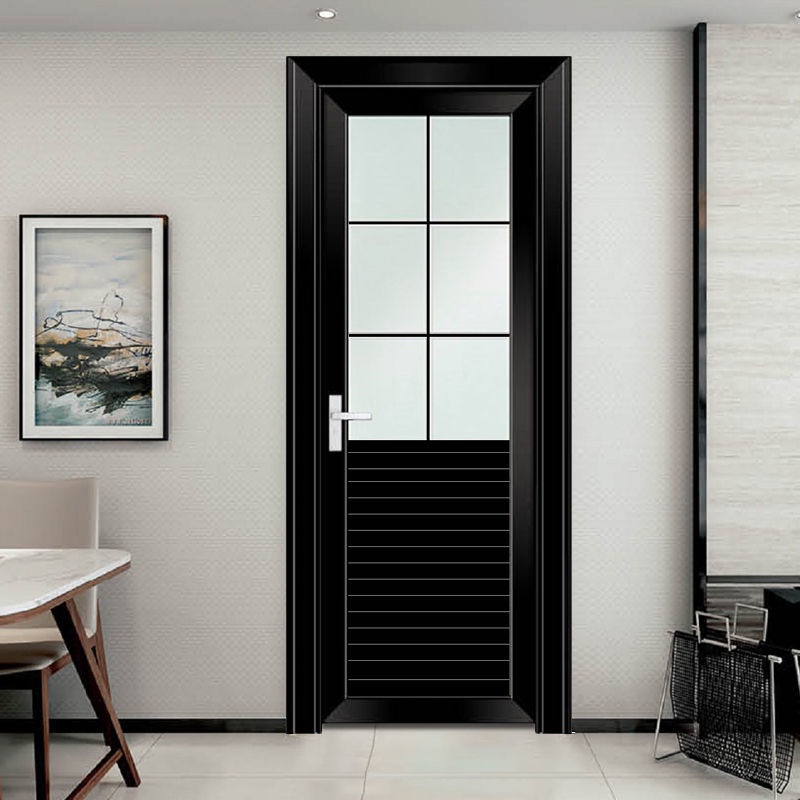 Bathroom Door Toilet Door Simple Half Glass Half Plate Tempered Glass