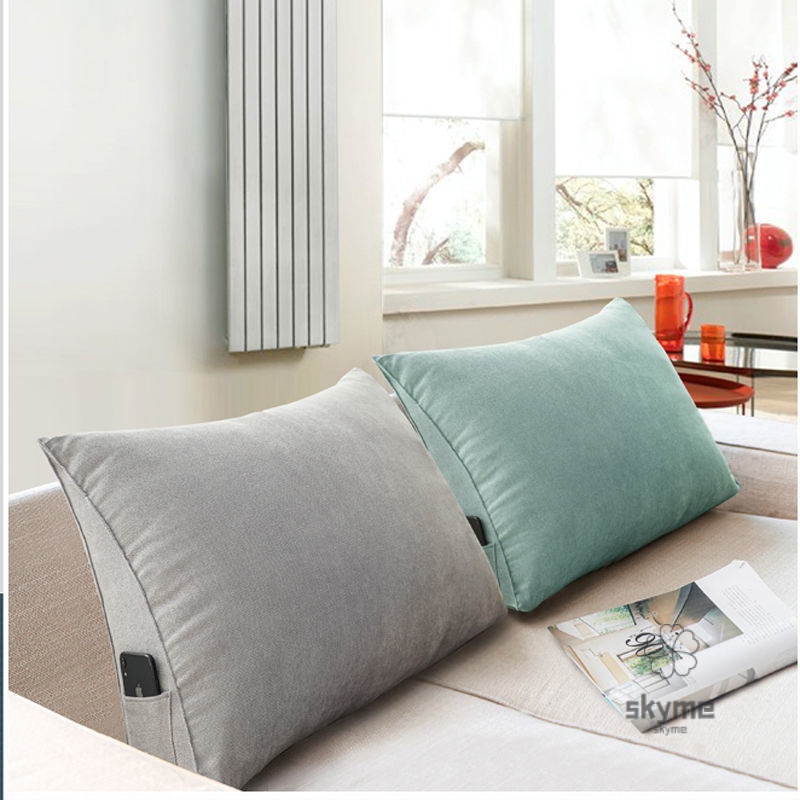 New Triangle Long Sofa Lumbar Support Pillow Pillow Cushion Tatami High Big Backrest Living Room Removable and Washable Waist Support Pillow Skyme