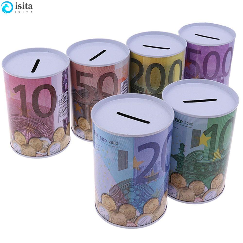 ISITA Money Box Cylinder Creative Home Decoration Durable Euro Coins ...