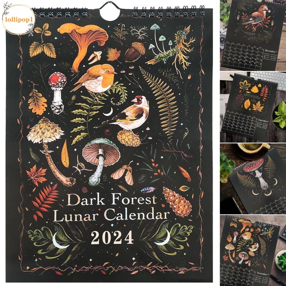 LOLLIPOP1 2025 Dark Forest Calendar, Daily Schedule Yearly Agenda