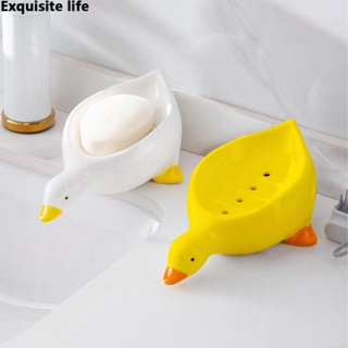 Soft Rubber Creative Soap Box Draining Non-perforated Soap Holders
