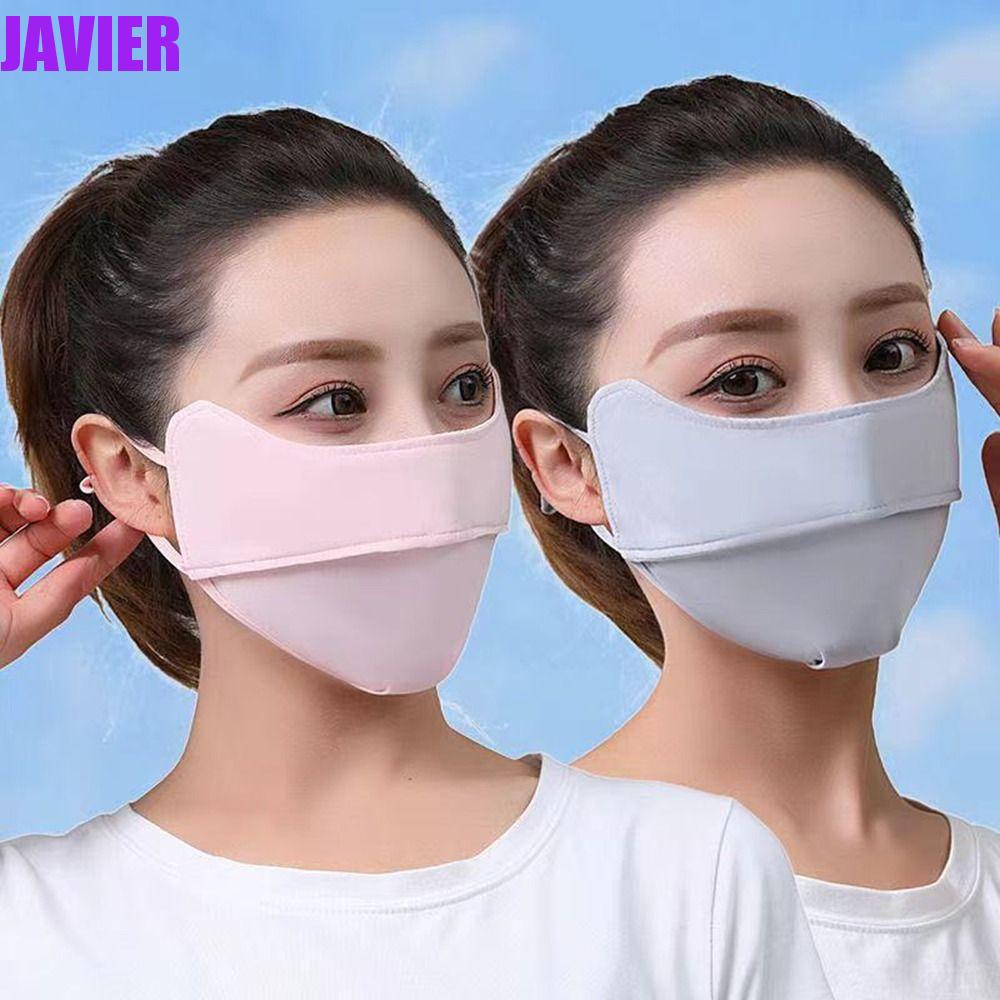 JAVIER Ice Silk Mask Fashion Sports Breathable For Girl UV Protection