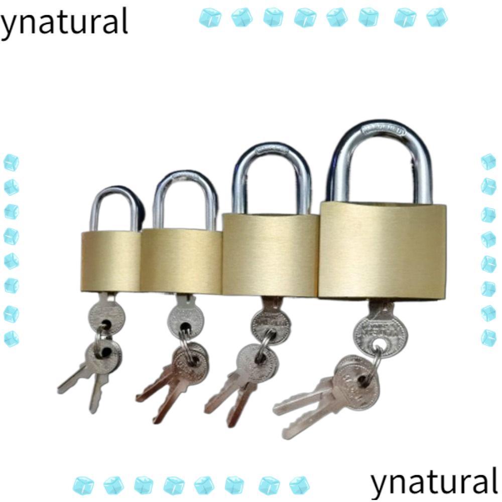 YNATURAL Copper Padlock, 3Keys Small Copper Lock, Mini Hardware Brass ...