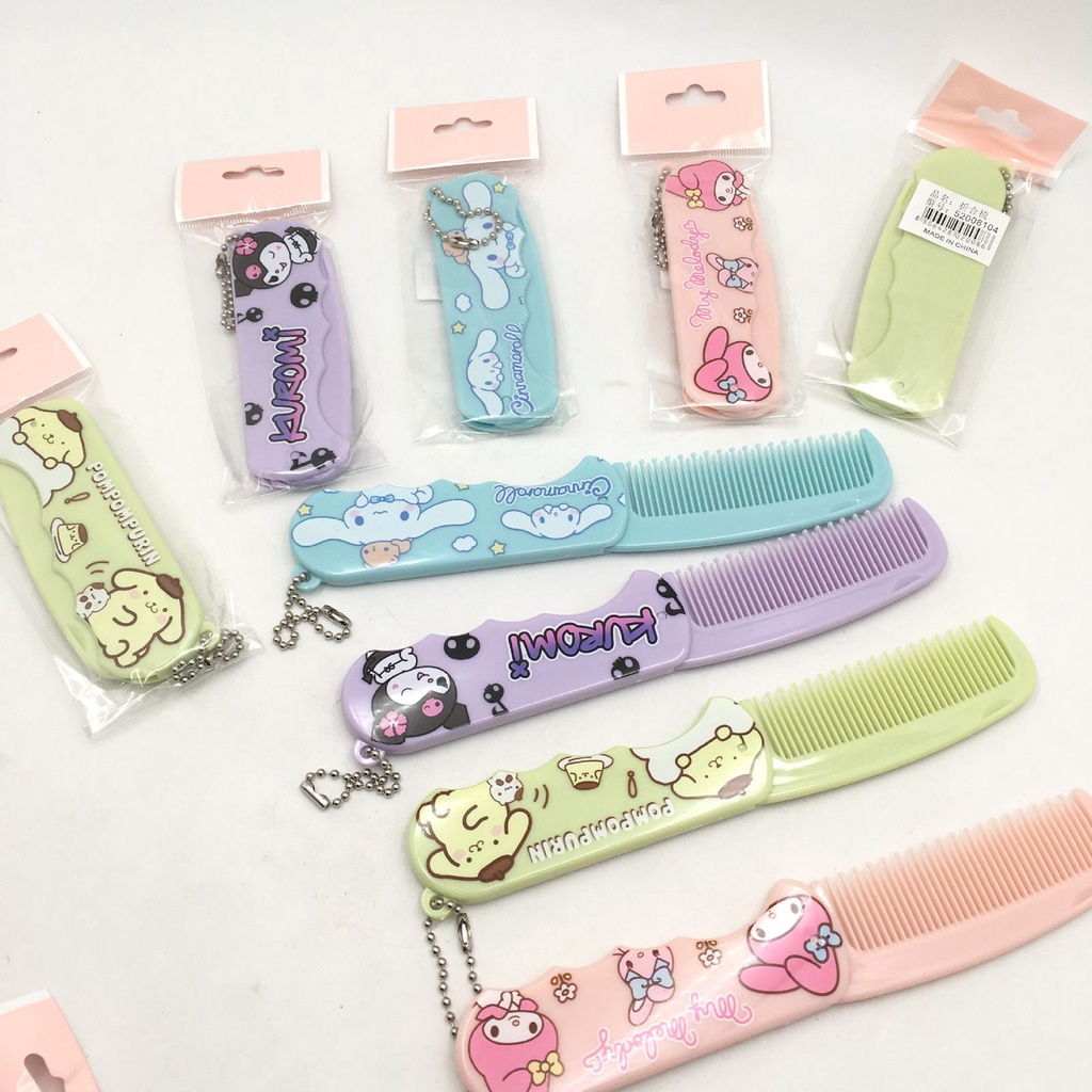 Character Folding Comb Kuromi Pompourin Melody Comb Cute Comb/Sanrio ...