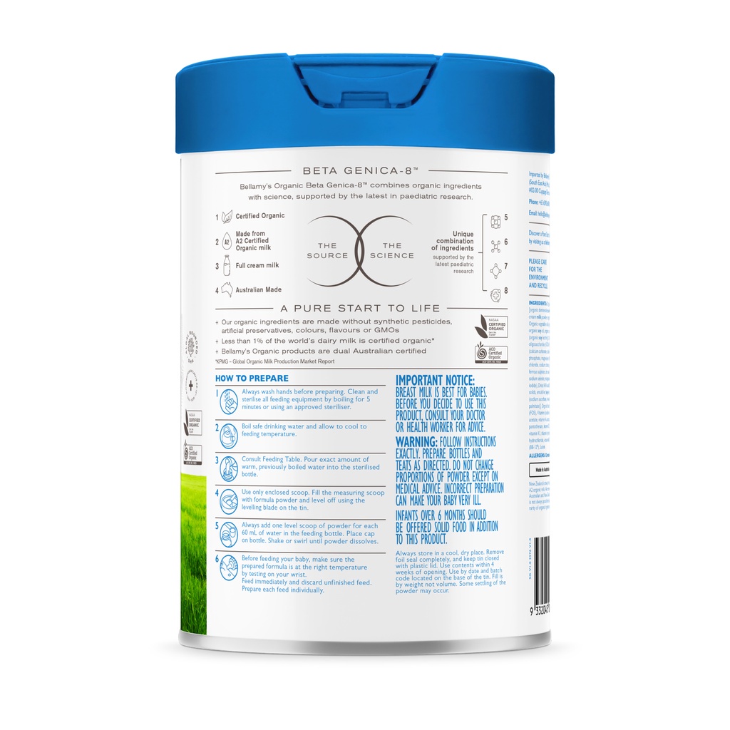 Bellamy's Organic Beta Genica-8