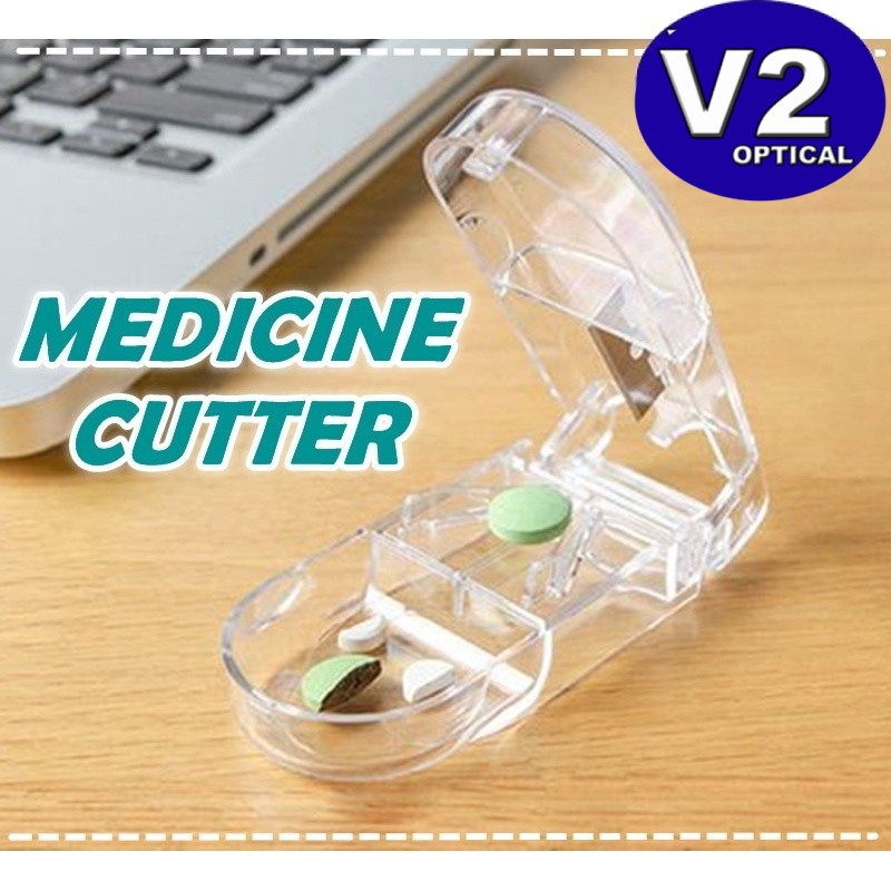 Portable Medicine Cutter Pill Cutter Box Tablet Splitter Storage Case ...