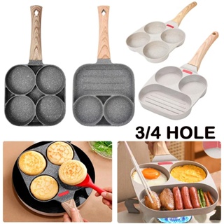 High-End Household Two-Hole Three-in-One Egg Frying Pan Household  Minimalist Pan Non-Stick Pan Gas Induction Cooker Universal - AliExpress