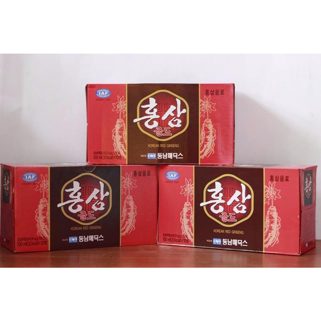 Genuine] 6-year-old Korean Red Ginseng Water, Dongnam, Box Of 100ml x 10  Bottles