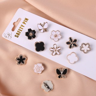 Pearl Brooch Hijab Scarf 12pcs/Lot Multicolor Scarf Pins Muslim Women  Headscarf Pin Shawl Fixed Strap Anti Slip For Muslim Hijab