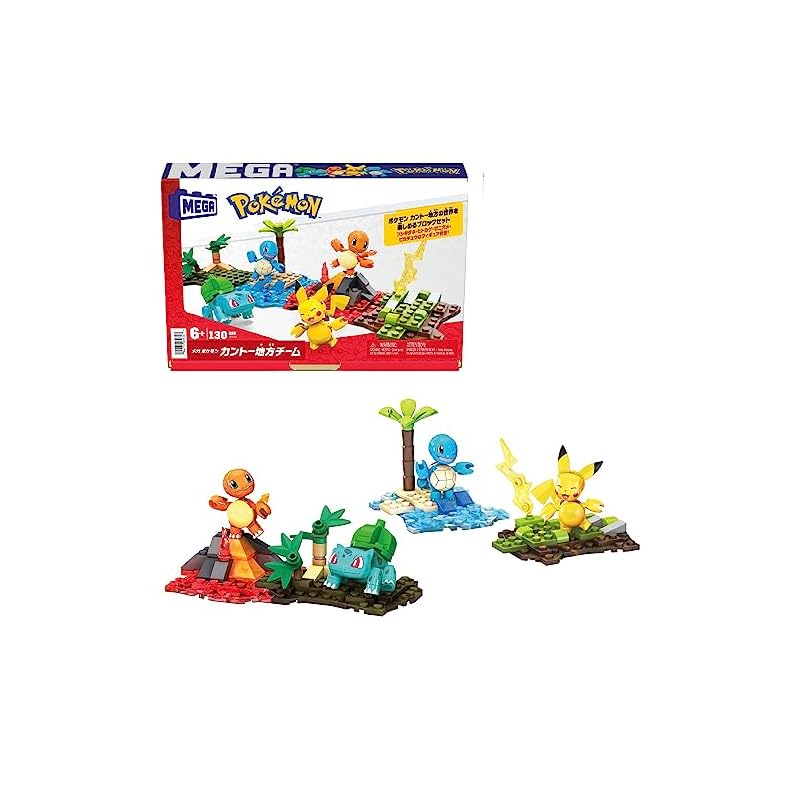 MATTEL MEGA Pokemon Canto Region Team [130 pieces] [6 years old~] [Gift ...