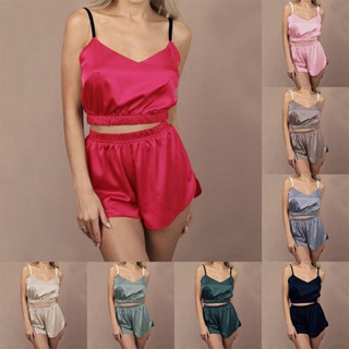 Women Plus Size S-8XL Lace Sleep Lingerie Satin Sleepwear Sets