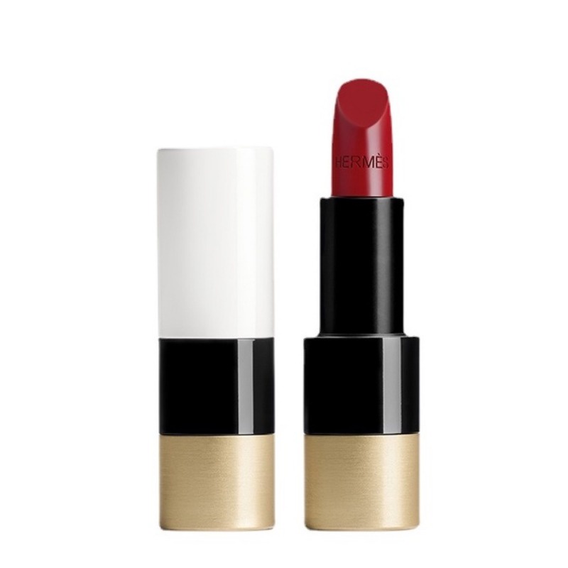 Hermes - Rouge Hermes Satin Lipstick - # 64 Rouge Casaque (Satine)  3.5g/0.12oz