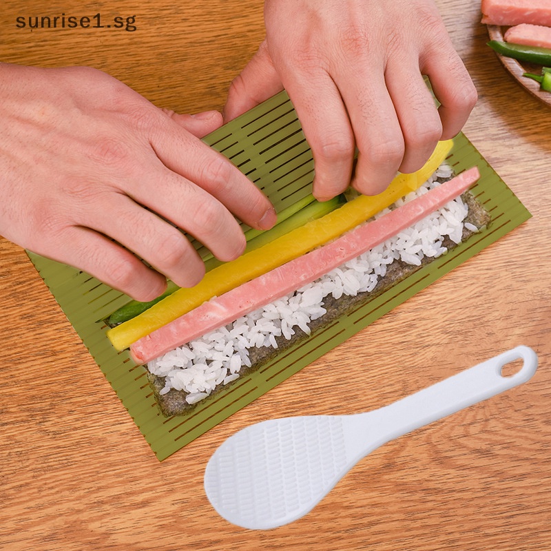 [Sunrise] Large Green Plastic Sushi Tool Kimbap Sushi Roll Diy Onigiri