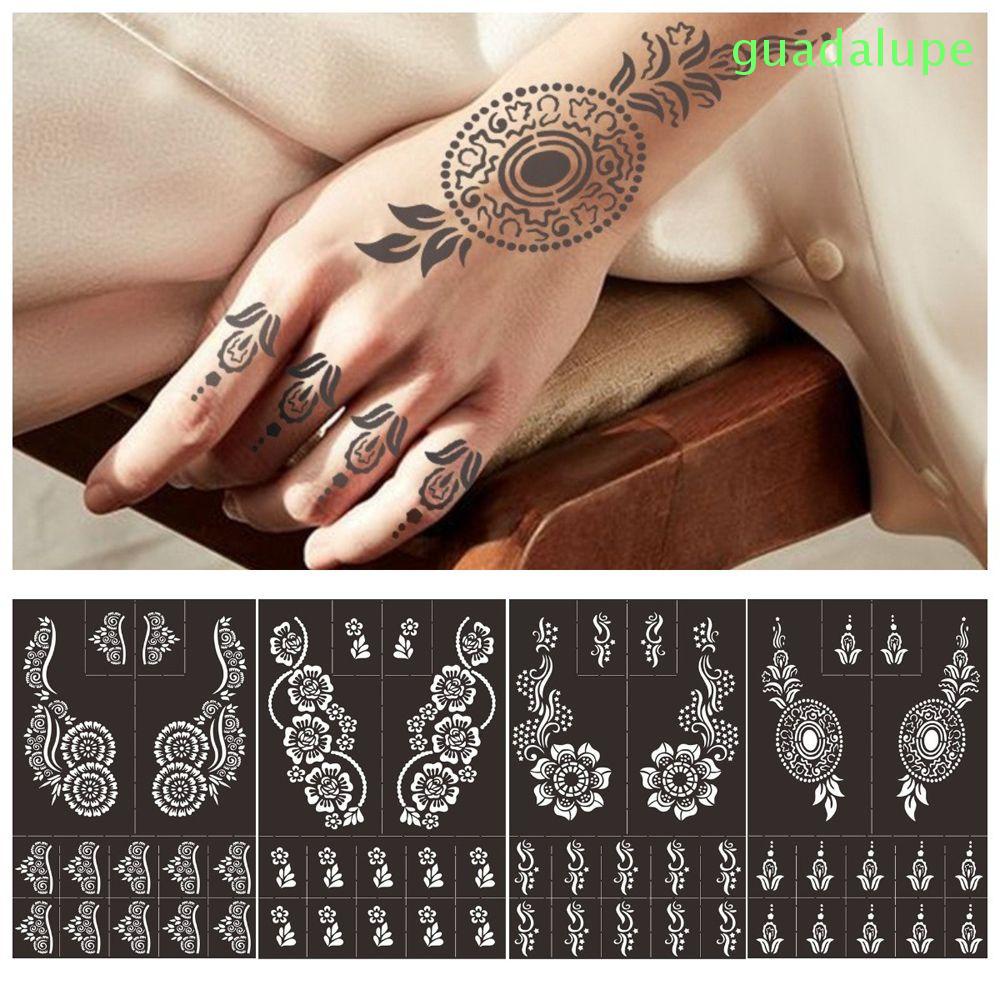 GUADALUPE Temporary Tattoo Stencil Waterproof Professional Airbrush ...