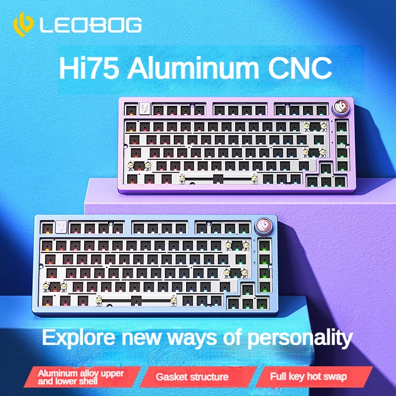LEOBOG Hi75 aluminum CNC mechanical keyboard kit 75 with Gasket custom