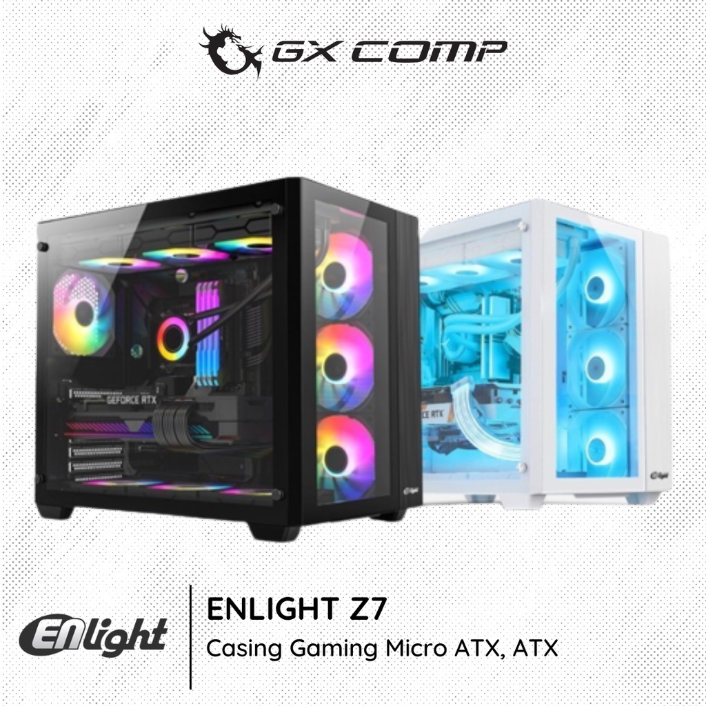 Enlight Z7 Gaming Case ATX Gaming Case Support 360mm Watercooling