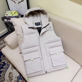 Men's Vest Jacket Sleeveless Plus Cotton and Padded Warm Autumn