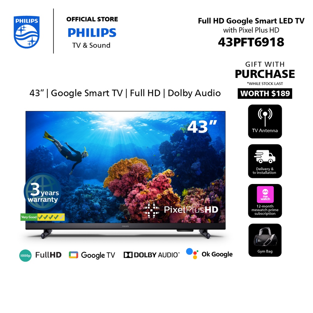 Philips Google Smart Full Hd Tv Pft Youtube Netflix