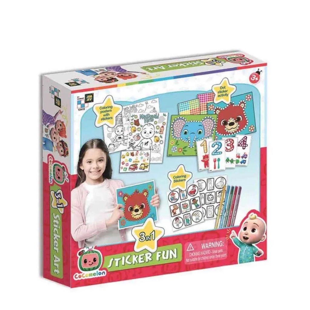Cocomelon 3 In 1 Sticker Art | Shopee Singapore