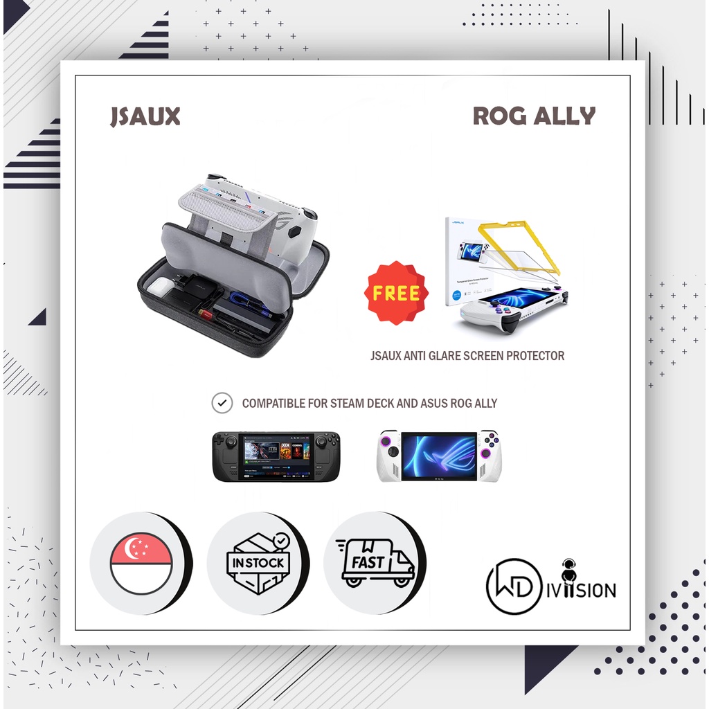 [FREE Screen Protector] JSAUX Carrying Case for Handheld ASUS ROG
