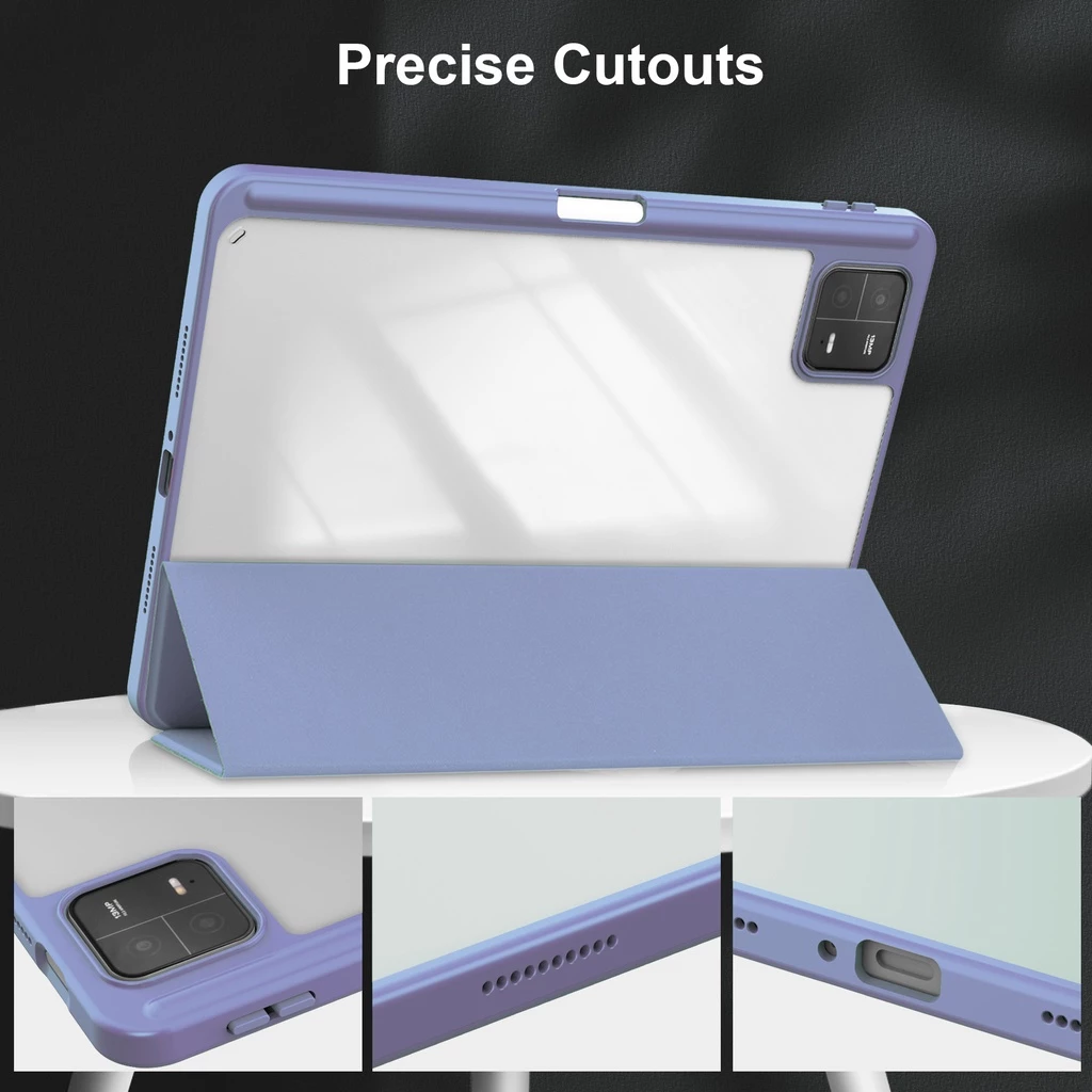 Clear Case Acrylic Xiaomi Redmi Pad 2 11" Mi Pad 7 11.2" / Redmi Pad Pro 12.1 Magnetic With Pen Slot - Gambar 2