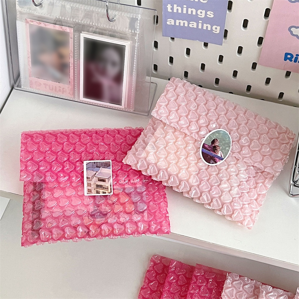 Pink Love Bubble Bag Bubble Film Bubble Envelope Small Card Card Set ...