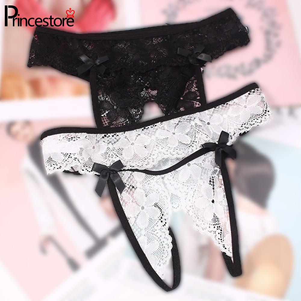 Panties Open Polyamide Waist Briefs Crotchless Lace Low One Size Accessary Shopee Singapore