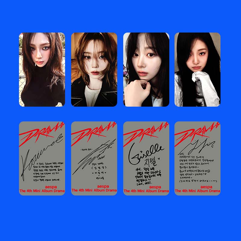 4-7pcs/set Lomo Cards New Album DRAMA Photocards NINGNING WINTER