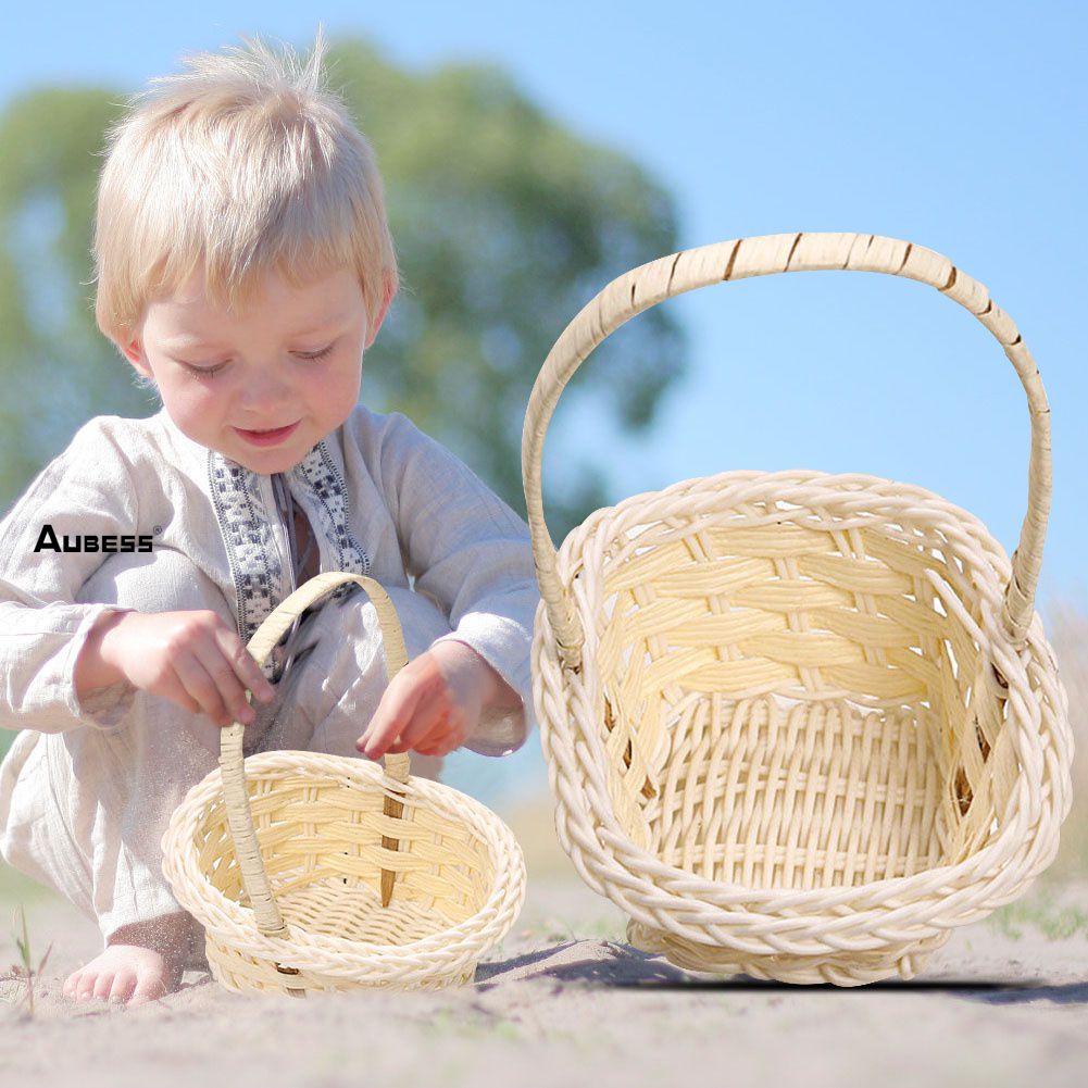 Plastic Rattan Weaving Storage Basket Small Basket Mini Handheld Basket ...