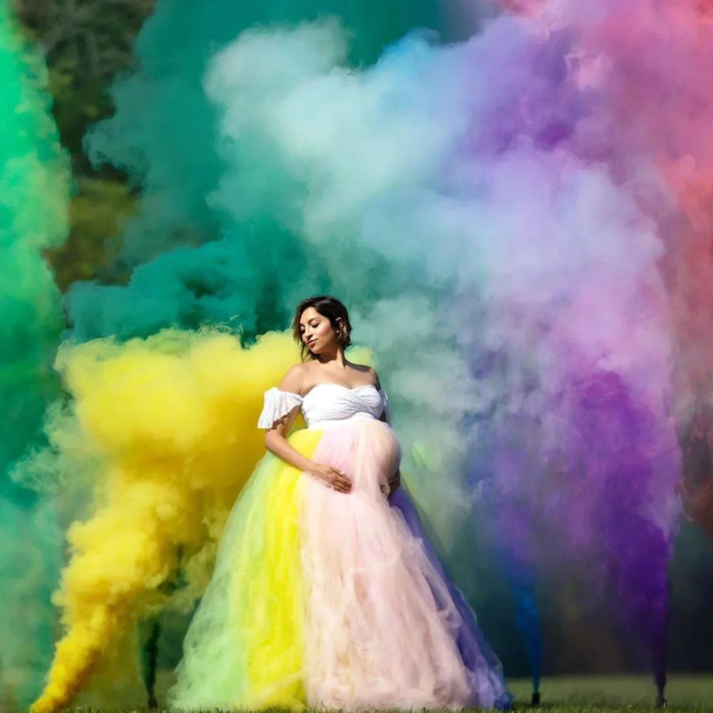 Rainbow hot sale color gown