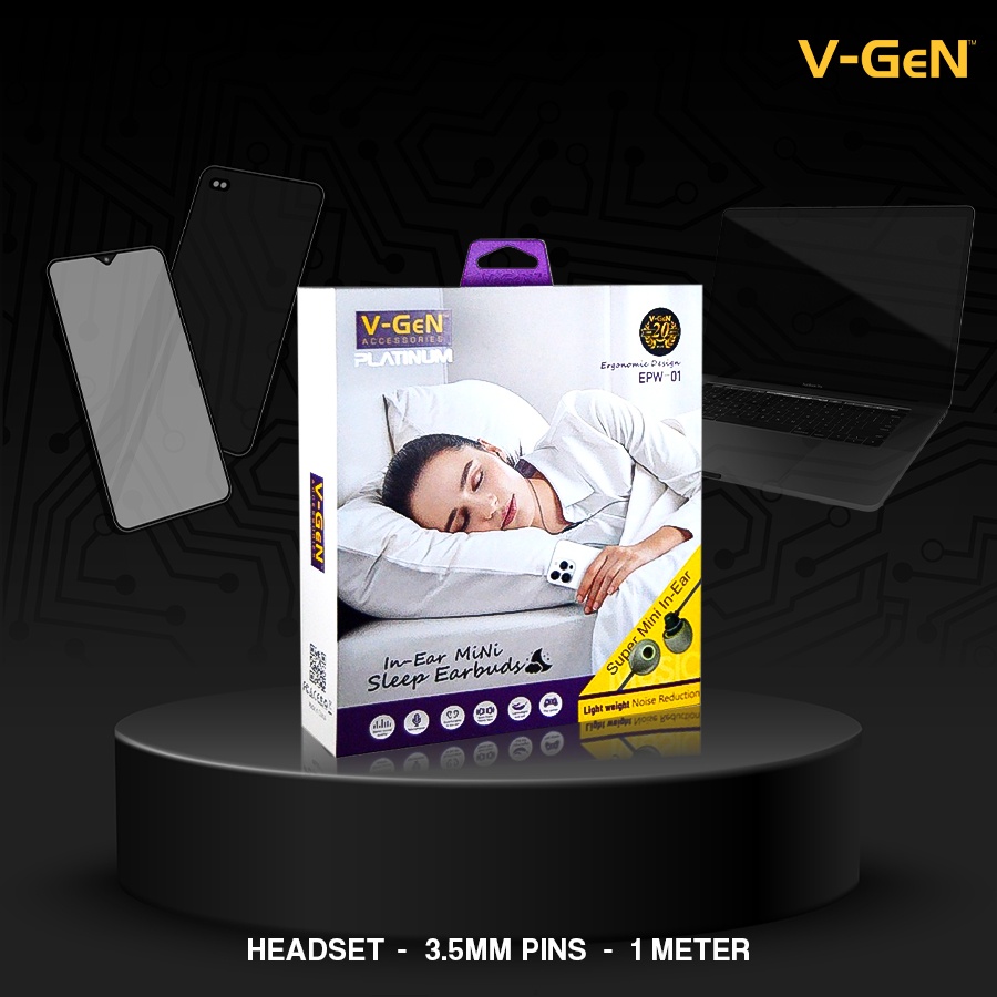 V-GeN Earphone  EPW-01 Super Mini Size L Shape Wired VGEN