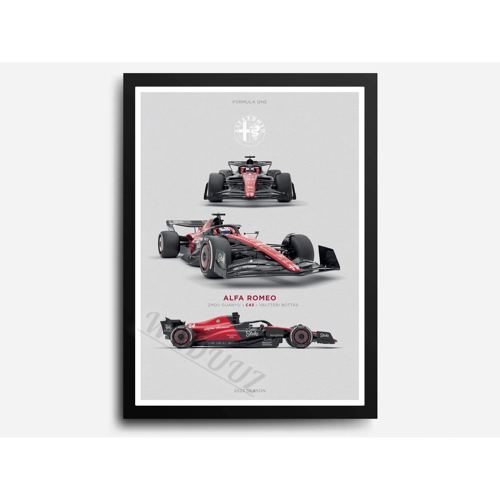 2023 Season Retro Formula 1 80S Car F1 Racing Team Print Posters Canvas ...