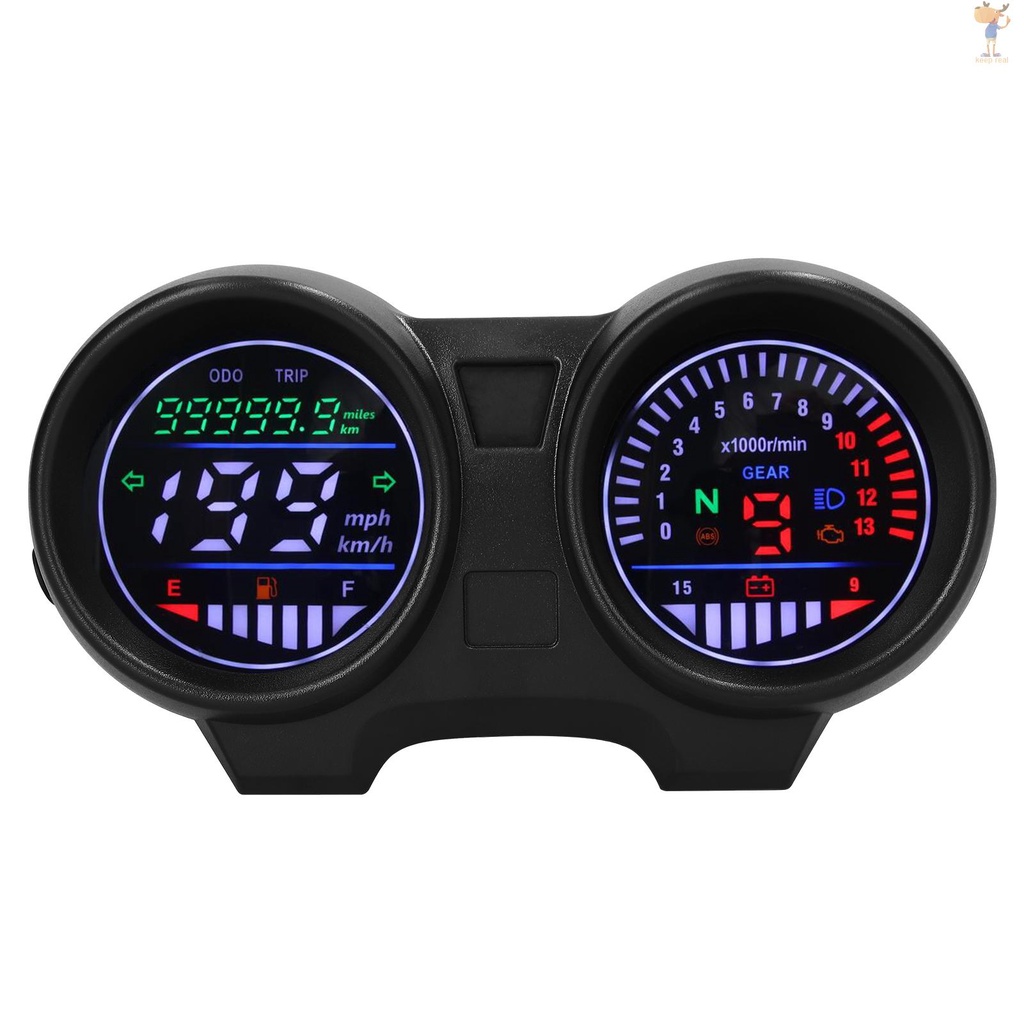 LED Motorcycle Speedometer Odometer 13000RPM 199KM/H Electric