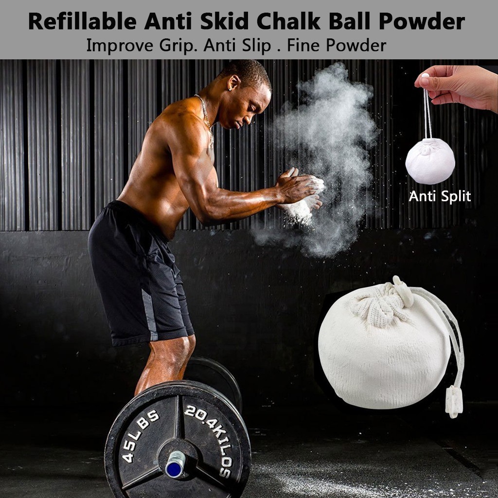 3H Gym Chalk Ball Weightlifting Rock Climbing Gym Sport Gymnastic Powder For Anti Slip Grip Strength Shopee Singapore