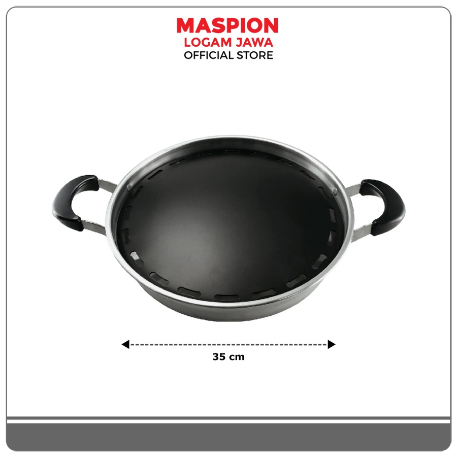Maspion Maslon Panggangan Alumunium Non Stick Korean Hot Grill 33 cm - Gambar 4