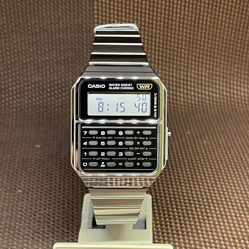 Casio Vintage CA500WE1A Stainless Steel Calculator Digital Quartz Men