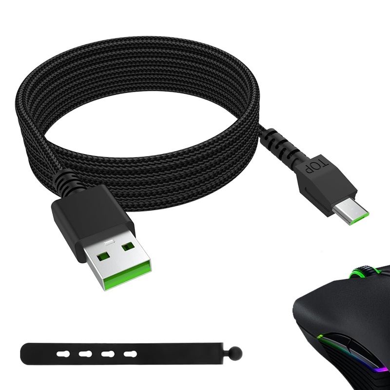 Alphatec Cavo USB Di Ricambio Per Mouse Razer - Compatibile Con Naga Pro, DeathAdder V2 Pro, Viper Ultimate, Basilisk Ultimate