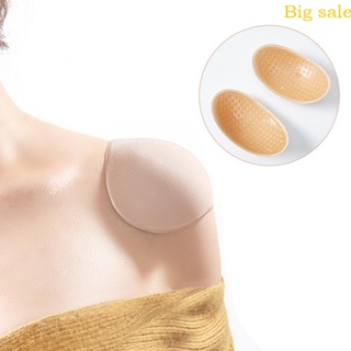 Shoulder Pads for Women's Clothing, Comfortable Invisible Soft Silicone Shoulder Pads, Anti-Slip Adhesive Sticky Reusable,, Clear