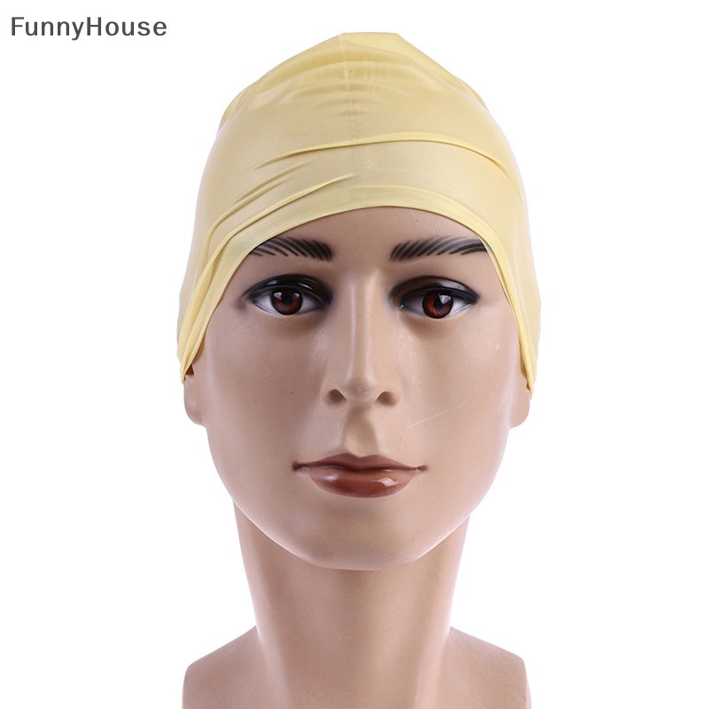 【fksg】 Fake Latex Flesh Skin Unisex Bald Head Wig Cap Rubber Skinhead Costume Prank Hot Shopee