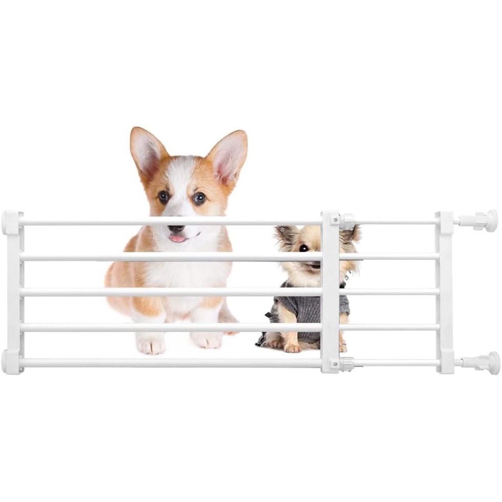 Short Dog Gate Expandable Dog Gate ; to Step Over,Pressure Mount Small