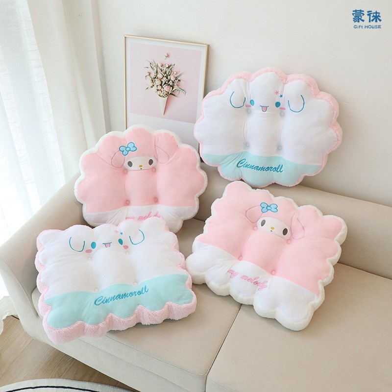Sanrio Cartoon Cinnamoroll Kuromi Cute Seat Cushion Soft Thick Home