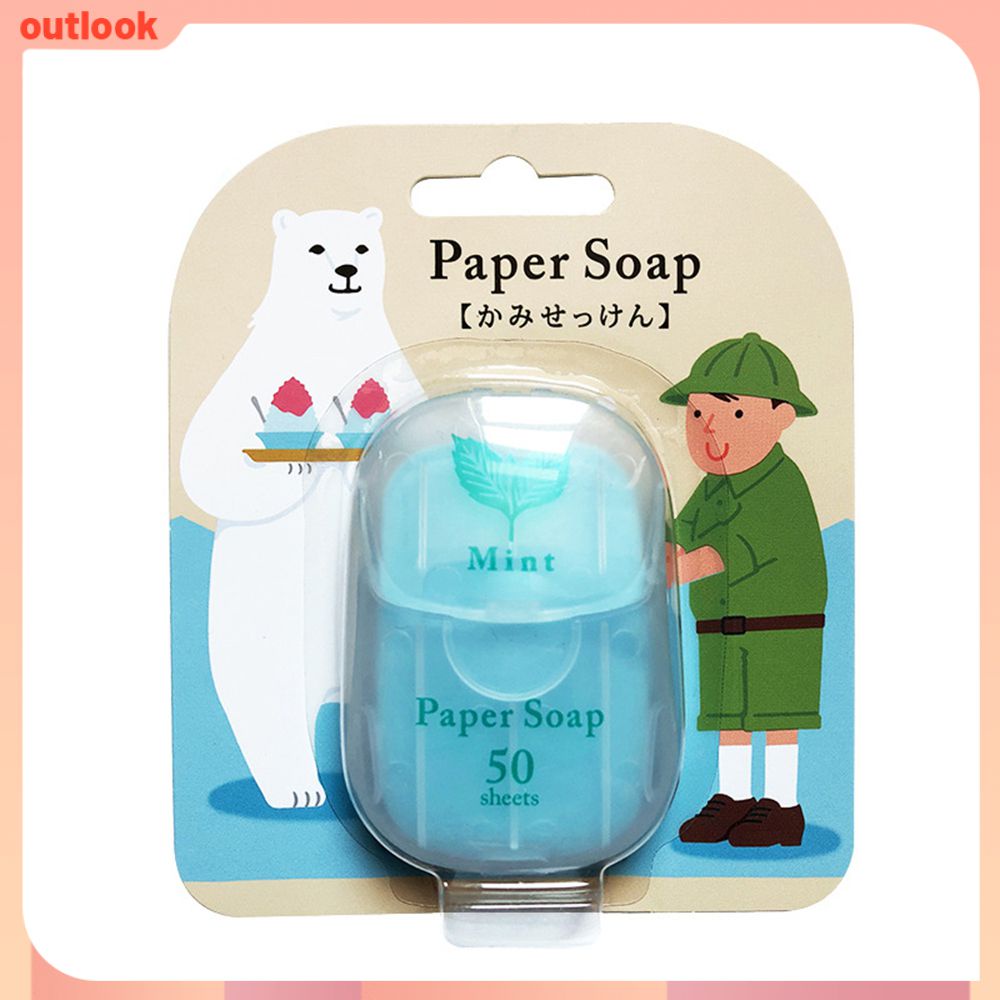 Travel Disposable Soap Paper Hand Washing Tablets Boxed Holder Make