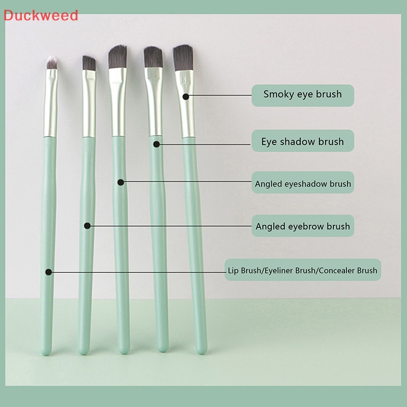 Duckweed 5pcs Mini Eye Shadow Brushes Set Ultra Soft Tapered Blender